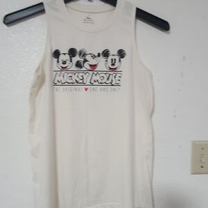 Disney Cream Mickey Mouse Graphic Tank Top for Women